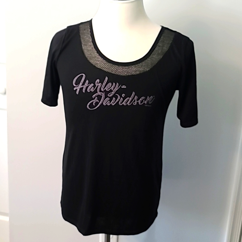Harley Davidson black L top